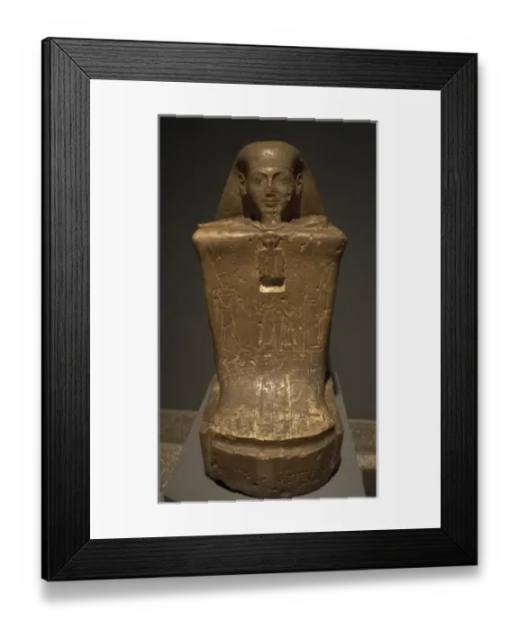 Framed Print : Statue-cube of the vizier Nes-Pekashutty. Egypt Framed Print : Statue-cube of the vizier Nes-Pekashutty. Egypt