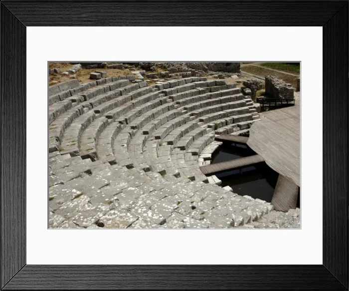 Framed Print : Albania. Butrint. Greek Theater. 3rd century B. C Framed Print : Albania. Butrint. Greek Theater. 3rd century B. C