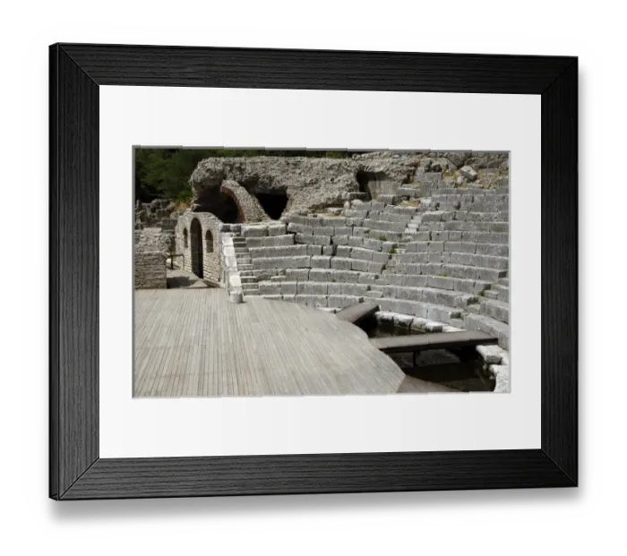 Framed Print : Albania. Butrint. Greek Theater. 3rd century B. C Framed Print : Albania. Butrint. Greek Theater. 3rd century B. C