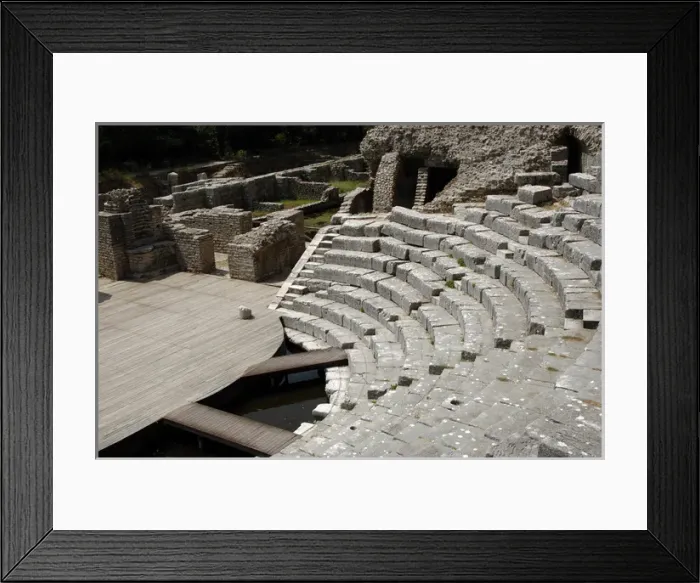 Framed Print : Albania. Butrint. Greek Theater. 3rd century B. C Framed Print : Albania. Butrint. Greek Theater. 3rd century B. C