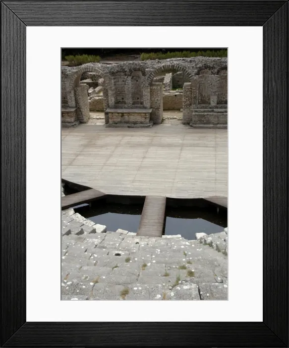 Framed Print : Albania. Butrint. Greek Theater. 3rd century B. C Framed Print : Albania. Butrint. Greek Theater. 3rd century B. C