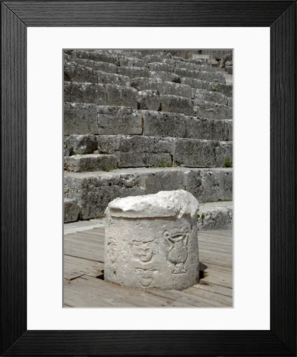 Framed Print : Albania. Butrint. Greek Theater. 3rd century B. C. Benches Framed Print : Albania. Butrint. Greek Theater. 3rd century B. C. Benches