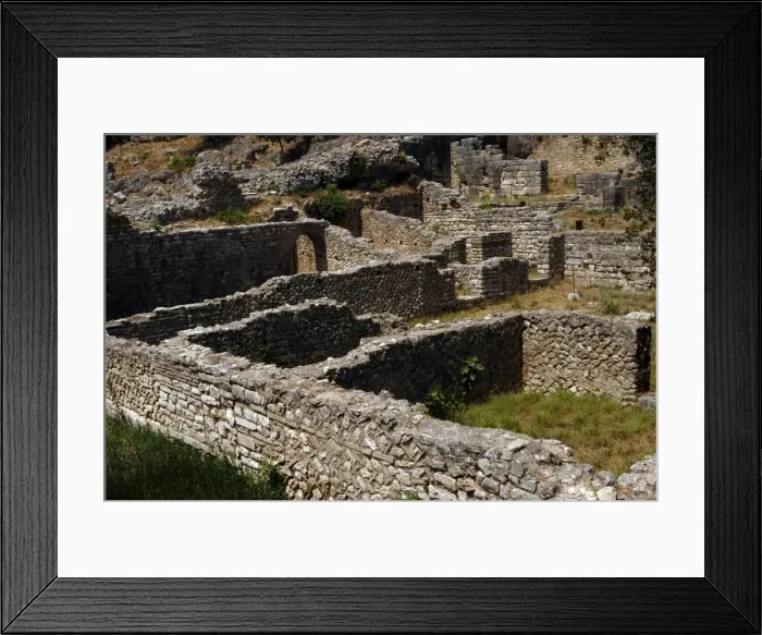 Framed Print : Albania. Butrint. Ruins of the Agora / Forum. 4th century BC Framed Print : Albania. Butrint. Ruins of the Agora / Forum. 4th century BC
