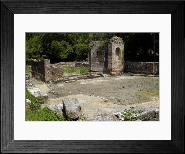 Framed Print : Albania. Butrint. ruins of a house or gym Framed Print : Albania. Butrint. ruins of a house or gym