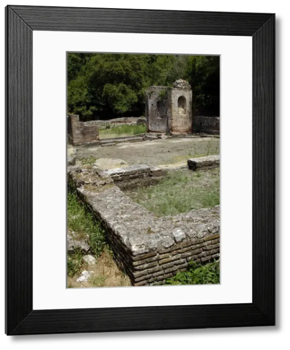 Framed Print : Albania. Butrint. ruins of a house or gym Framed Print : Albania. Butrint. ruins of a house or gym