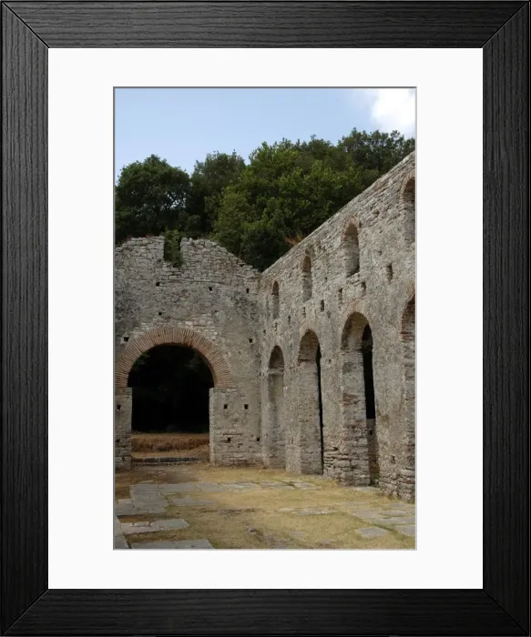 Framed Print : Early Christian art. Albania. Butrint. Great Basilica and th Framed Print : Early Christian art. Albania. Butrint. Great Basilica and th