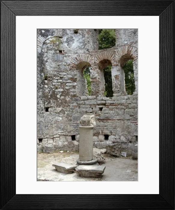 Framed Print : Early Christian art. Albania. Butrint. Great Basilica and th Framed Print : Early Christian art. Albania. Butrint. Great Basilica and th
