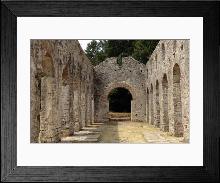 Framed Print : Early Christian art. Albania. Butrint. Great Basilica and th Framed Print : Early Christian art. Albania. Butrint. Great Basilica and th