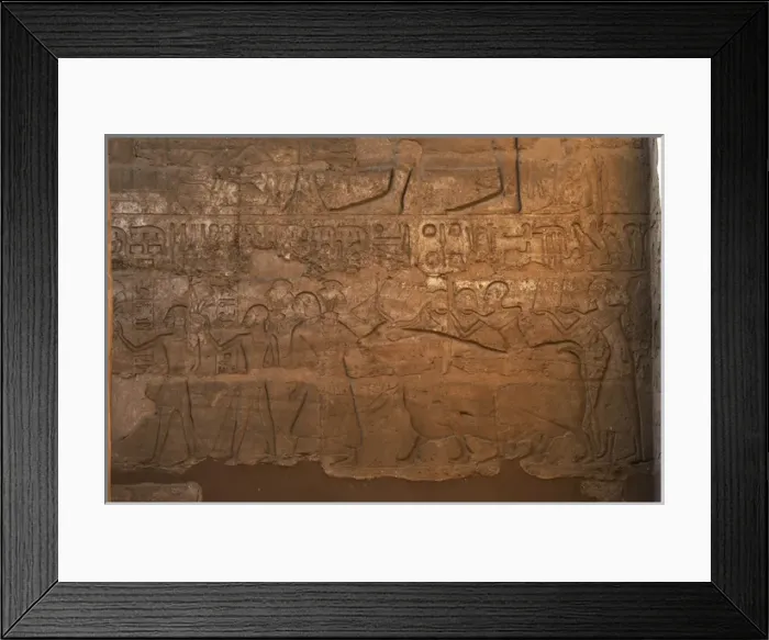 Framed Print : Children of Ramses II carrying flowers. Relief. Luxor temple Framed Print : Children of Ramses II carrying flowers. Relief. Luxor temple