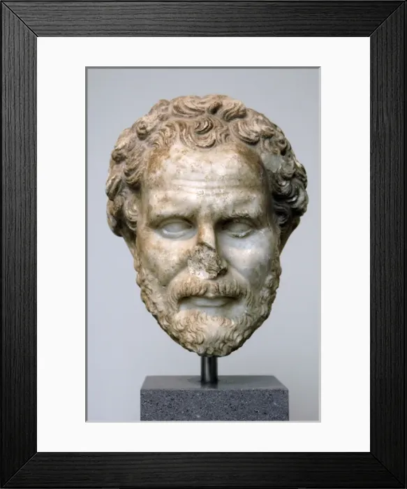 Framed Print : Demosthenes (384-322 B. C). Greek statesman and orator of anc Framed Print : Demosthenes (384-322 B. C). Greek statesman and orator of anc