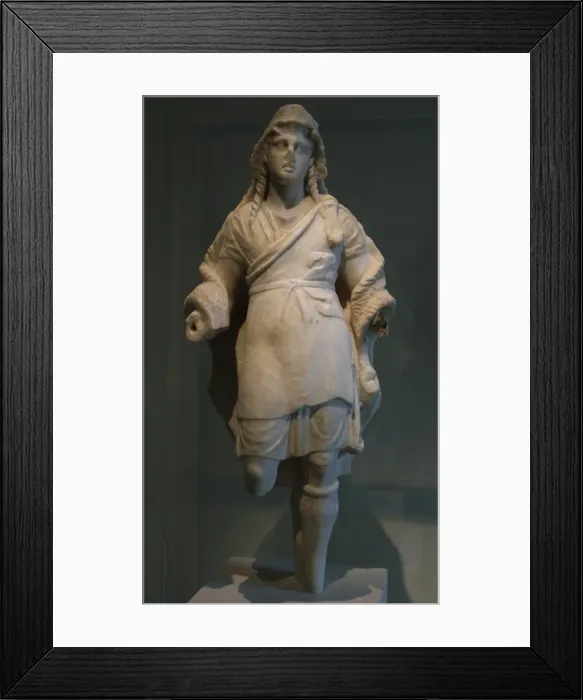 Framed Print : Marble statuette of Dionysos. 3rd century BC. Metropolitan M Framed Print : Marble statuette of Dionysos. 3rd century BC. Metropolitan M