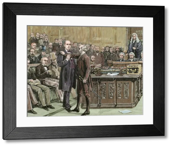 Framed Print : Brandlaugh, Charles (1833-1891). English politician. Brandla Framed Print : Brandlaugh, Charles (1833-1891). English politician. Brandla