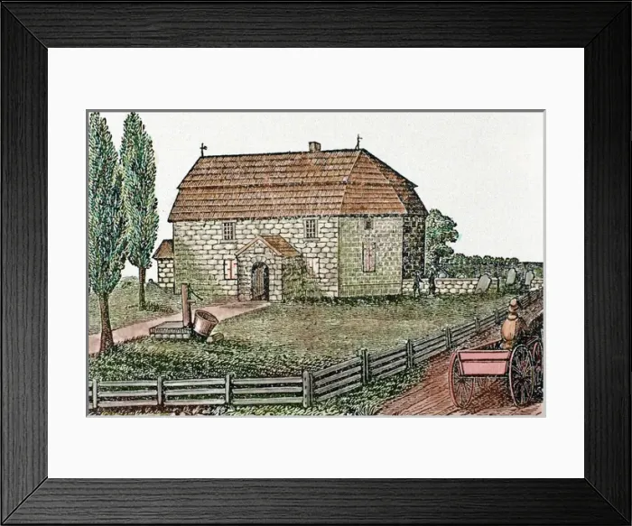 Framed Print : Lutheran Church. Built in 1743. Trappe. United States. Ninet Framed Print : Lutheran Church. Built in 1743. Trappe. United States. Ninet