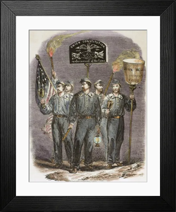 Framed Print : United States. Party supporters of John Bell, candidate of t Framed Print : United States. Party supporters of John Bell, candidate of t