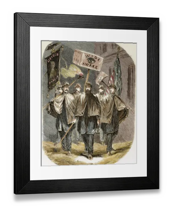 Framed Print : United States. Supporters of Abraham Lincoln, candidate of t Framed Print : United States. Supporters of Abraham Lincoln, candidate of t