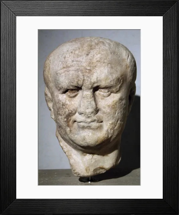 Framed Print : Vespasian (Titus Flavius Vespasianus) (9-79). Roman Emperor Framed Print : Vespasian (Titus Flavius Vespasianus) (9-79). Roman Emperor