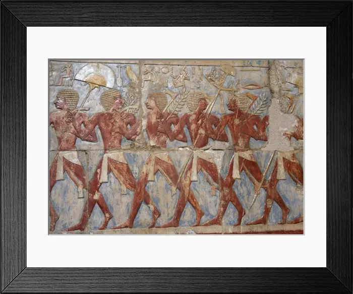 Framed Print : Egyptian soldiers in the expedition to the Land of Punt. Te Framed Print : Egyptian soldiers in the expedition to the Land of Punt. Te