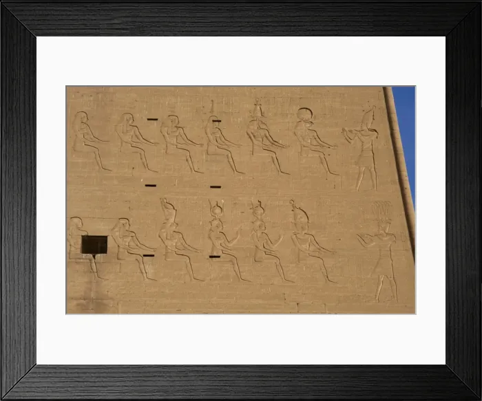 Framed Print : Pharaoh before gods. Edfu. Egypt Framed Print : Pharaoh before gods. Edfu. Egypt
