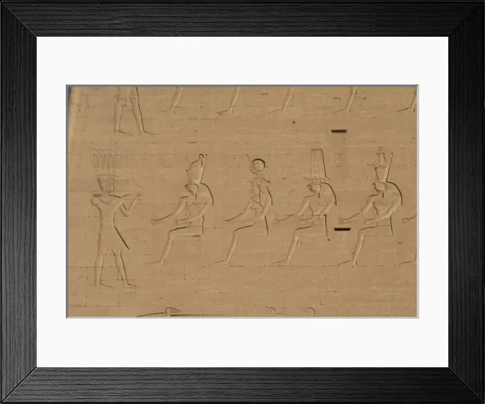 Framed Print : Pharaoh before gods. Edfu. Egypt Framed Print : Pharaoh before gods. Edfu. Egypt