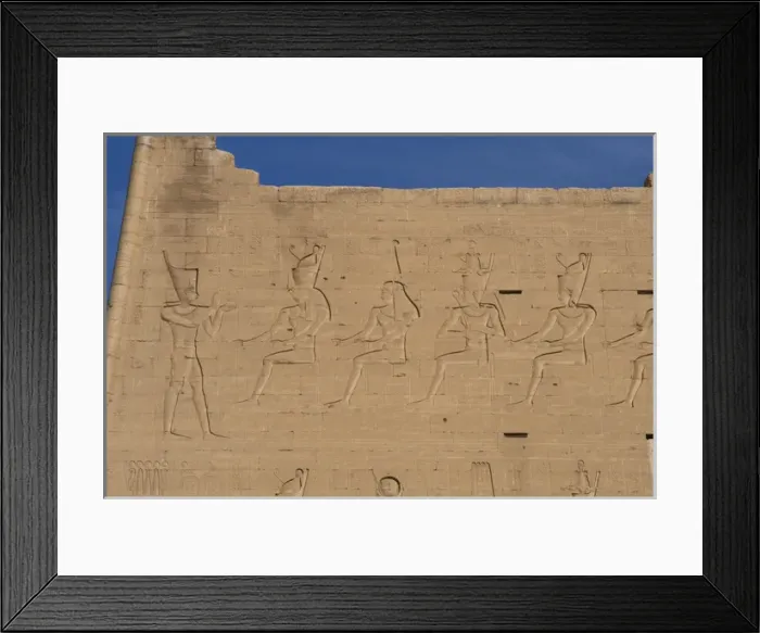Framed Print : Pharaoh before gods. Edfu. Egypt Framed Print : Pharaoh before gods. Edfu. Egypt