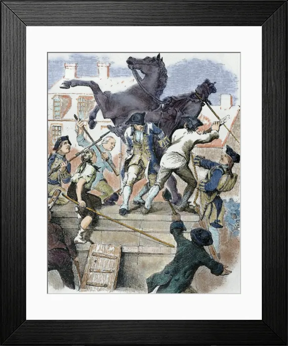 Framed Print : Unites States. American War of Independence (1775-1783). Ame Framed Print : Unites States. American War of Independence (1775-1783). Ame