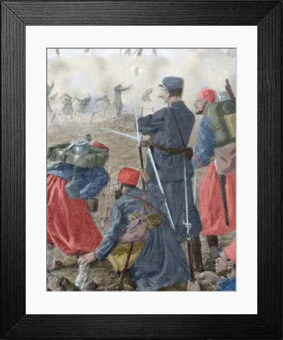 Framed Print : World War I (1914-1918). Use of choking smoke in the attacks Framed Print : World War I (1914-1918). Use of choking smoke in the attacks