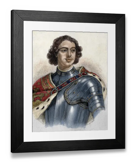 Framed Print : Peter I the Great (1672-1725). Tsar of Russia (1682-1725) Framed Print : Peter I the Great (1672-1725). Tsar of Russia (1682-1725)