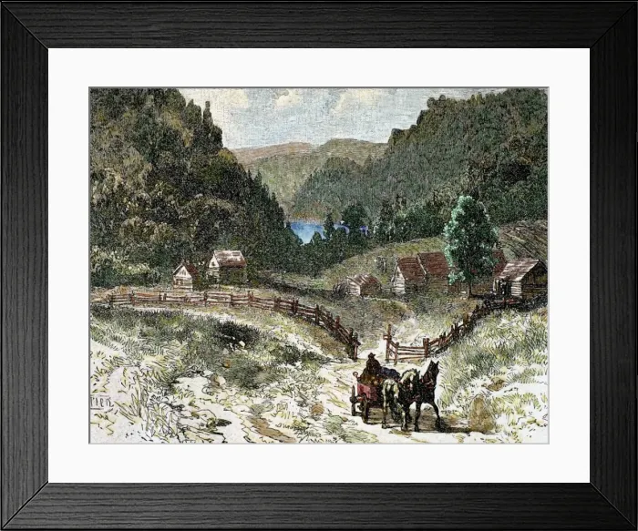 Framed Print : Canadian landscape in the eighteenth century Framed Print : Canadian landscape in the eighteenth century