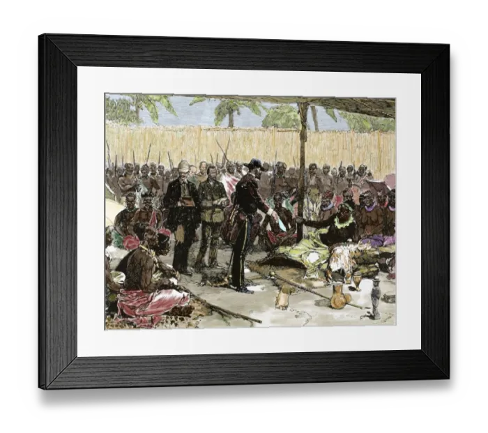 Framed Print : Brazza, Pierre-Paul Savorgnan de (1852-1905). French explore Framed Print : Brazza, Pierre-Paul Savorgnan de (1852-1905). French explore