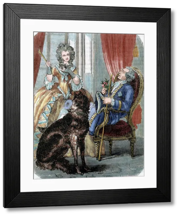 Framed Print : Louis XV (1710-1774). King of France (1715-1774) and Marie J Framed Print : Louis XV (1710-1774). King of France (1715-1774) and Marie J