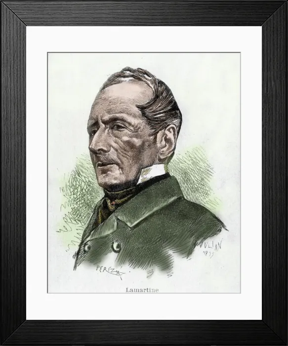 Framed Print : Lamartine, Alphonse de (1790-1869). French romantic writer a
