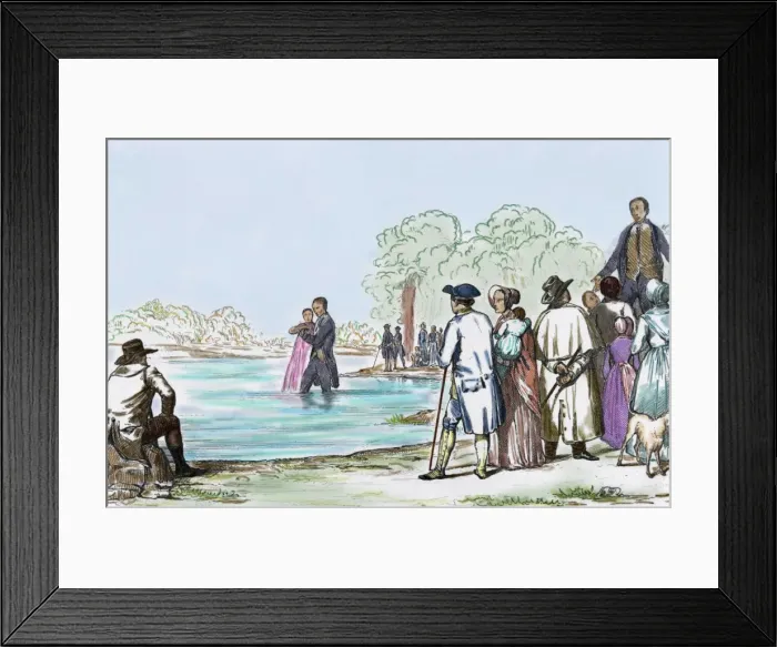 Framed Print : United States. Virginia. Anabaptist Baptism Framed Print : United States. Virginia. Anabaptist Baptism