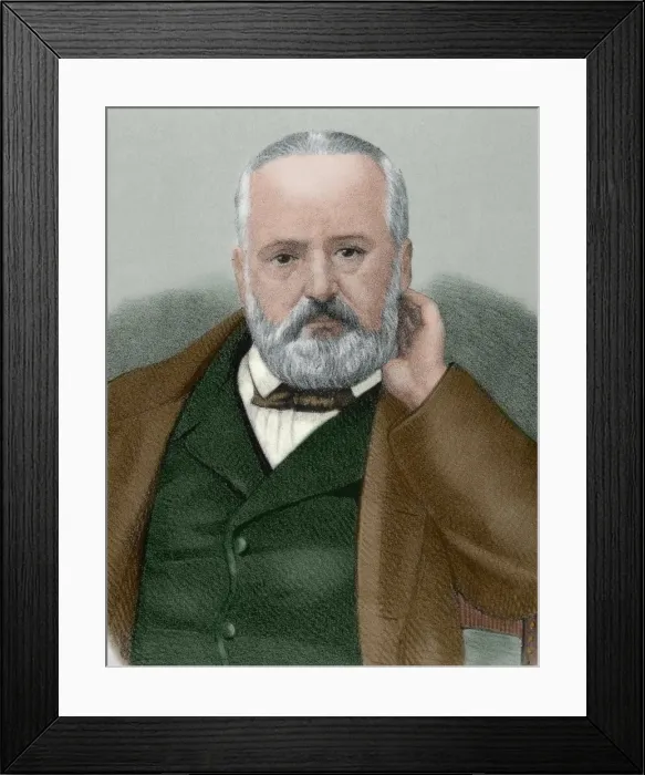 Framed Print : Vi?ctor Hugo (1802-1885). French writer Framed Print : Vi?ctor Hugo (1802-1885). French writer