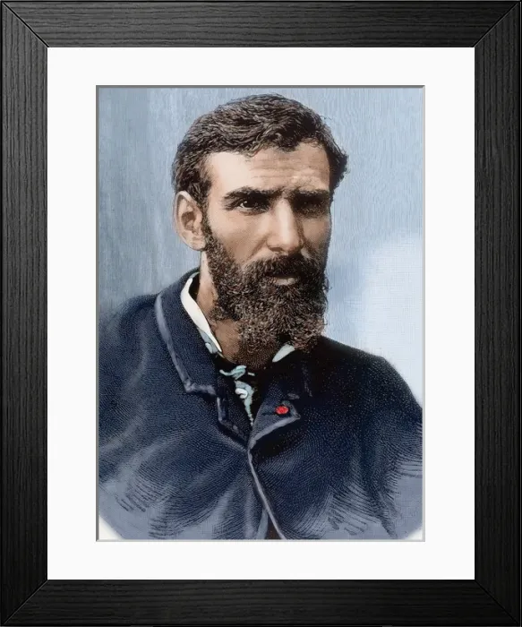 Framed Print : Brazza, Pierre-Paul Savorgnan de (1852-1905). French explore Framed Print : Brazza, Pierre-Paul Savorgnan de (1852-1905). French explore