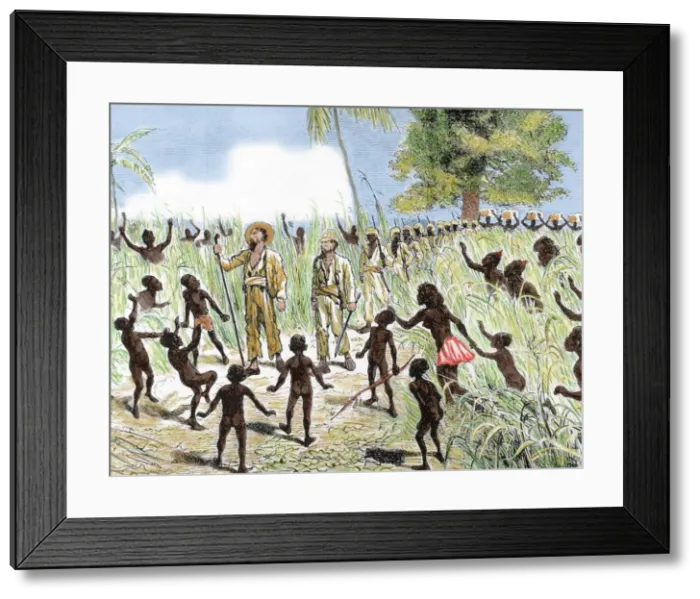 Framed Print : Brazza, Pierre-Paul Savorgnan de (1852-1905). Journey throug Framed Print : Brazza, Pierre-Paul Savorgnan de (1852-1905). Journey throug
