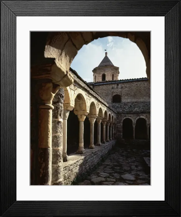 Framed Print : Cloister of the Cathedral of St. Vincent. 12th century. Roda Framed Print : Cloister of the Cathedral of St. Vincent. 12th century. Roda