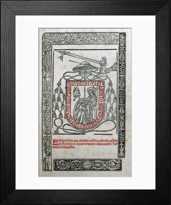 Framed Print : Lucas Fernandez (c. 1474-1542). Spanish dramatist and musici Framed Print : Lucas Fernandez (c. 1474-1542). Spanish dramatist and musici