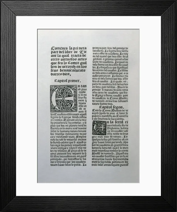 Framed Print : Joanot Martorell (1413-1468). Valencian writer in Catalan. T Framed Print : Joanot Martorell (1413-1468). Valencian writer in Catalan. T
