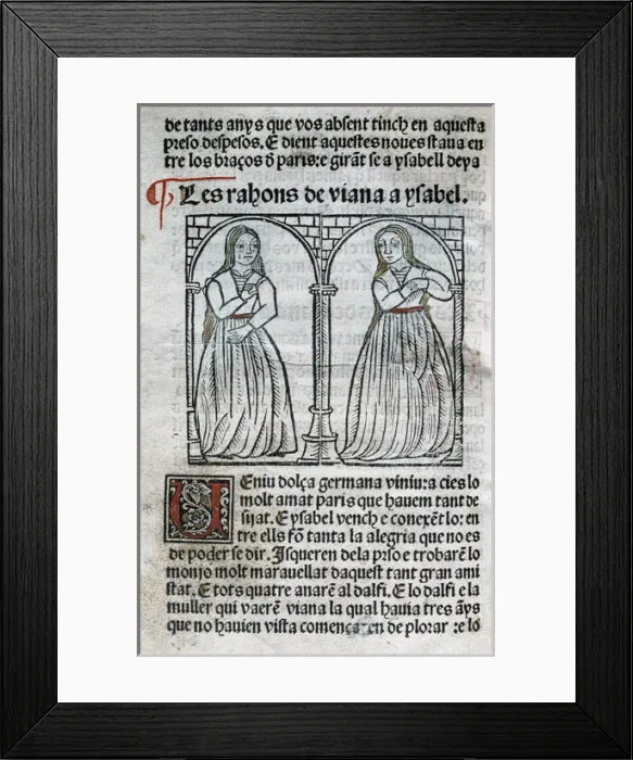 Framed Print : Paris and Viana. 15th century. Viana and Isabel Framed Print : Paris and Viana. 15th century. Viana and Isabel