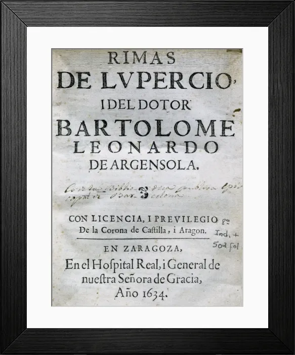 Framed Print : Bartolome Leonardo de Argensola (1562-1631) and Lupercio Leo Framed Print : Bartolome Leonardo de Argensola (1562-1631) and Lupercio Leo