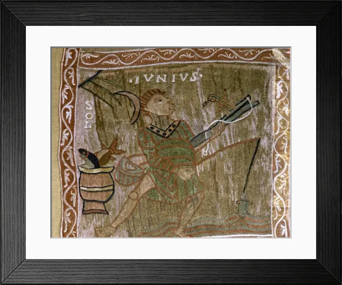 Framed Print : Romanesque Art. 11th century. Tapestry of Creation or Girona Framed Print : Romanesque Art. 11th century. Tapestry of Creation or Girona