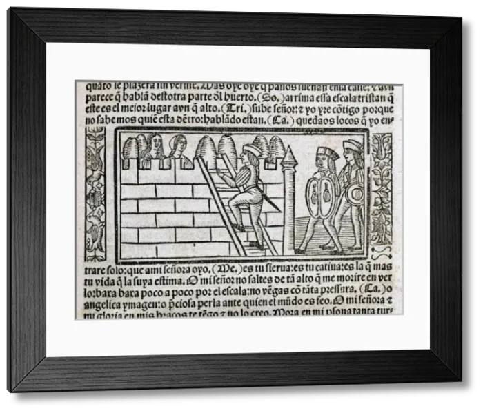 Framed Print : Fernando de Rojas (1465-1541). Spanish writer. Tragicomedy o