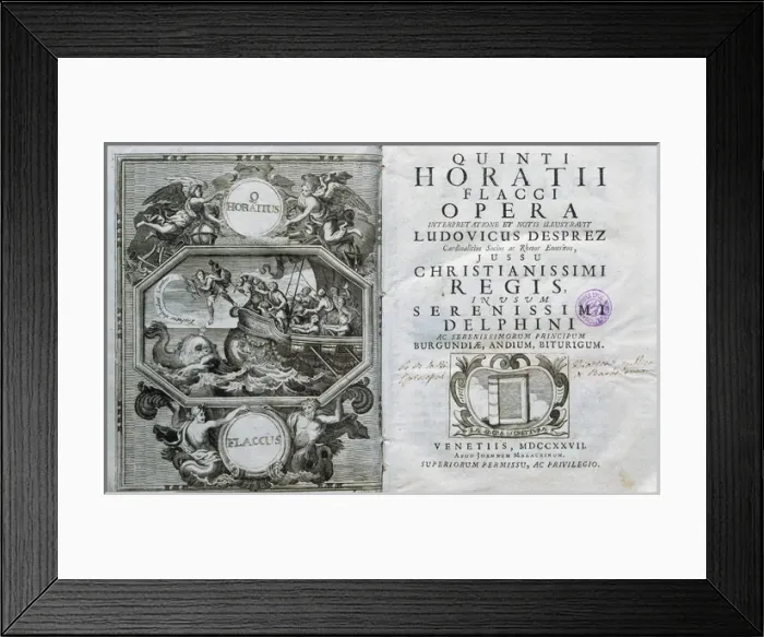 Framed Print : Horace (65-8 B. C. ). Roman lyric poet. Opera Framed Print : Horace (65-8 B. C. ). Roman lyric poet. Opera