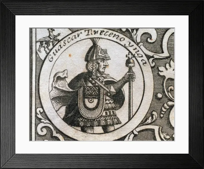 Framed Print : Huascar Inca (h. 1491-1532). Sapa Inca of the Inca empire fr Framed Print : Huascar Inca (h. 1491-1532). Sapa Inca of the Inca empire fr