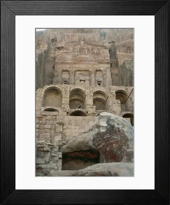 Framed Print : Roman art. Jordan. Petra. Urn Tomb Framed Print : Roman art. Jordan. Petra. Urn Tomb