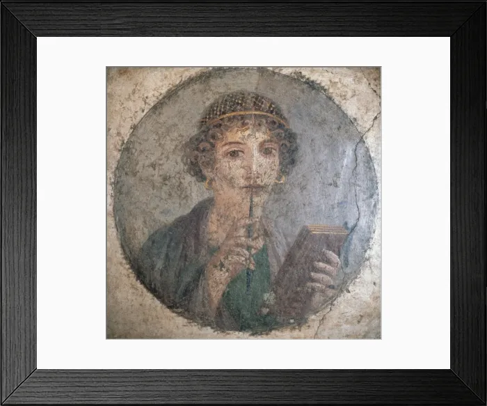 Framed Print : Sappho (c. 612-c 570 B. C. ). Ancient Greek poet Framed Print : Sappho (c. 612-c 570 B. C. ). Ancient Greek poet