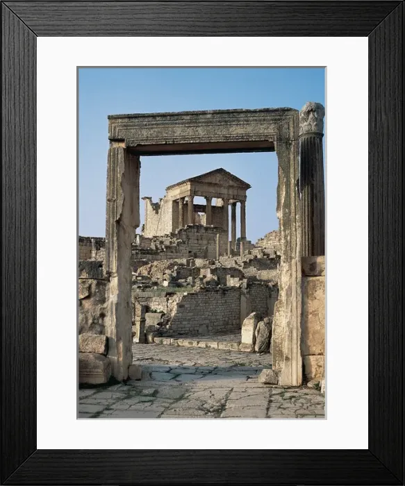 Framed Print : Roman Art. Tunisia. Dougga. The Capitol Framed Print : Roman Art. Tunisia. Dougga. The Capitol