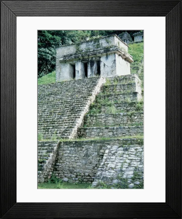Framed Print : Pre-Columbian Art. Maya. Temple of Bonampak. Mexico Framed Print : Pre-Columbian Art. Maya. Temple of Bonampak. Mexico