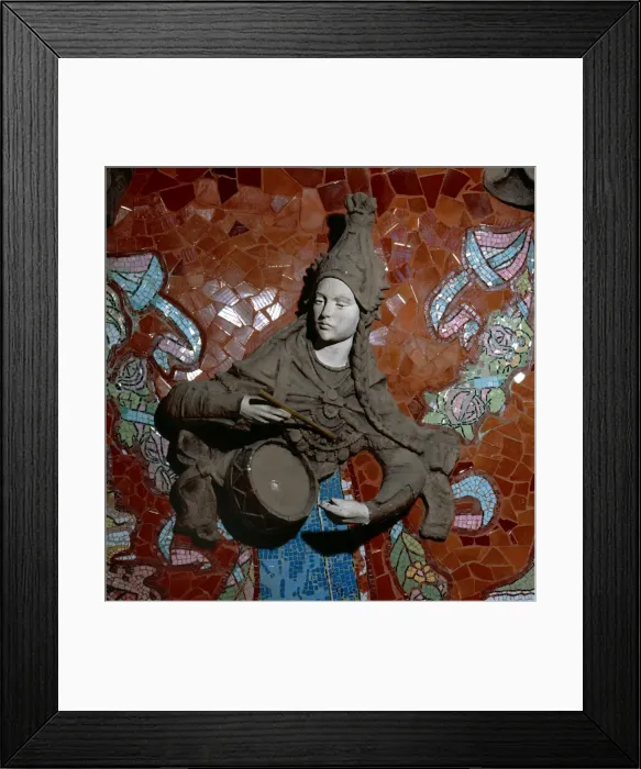 Framed Print : Muse playing the drum. Palace of Catalan Music. Barcelona. C Framed Print : Muse playing the drum. Palace of Catalan Music. Barcelona. C