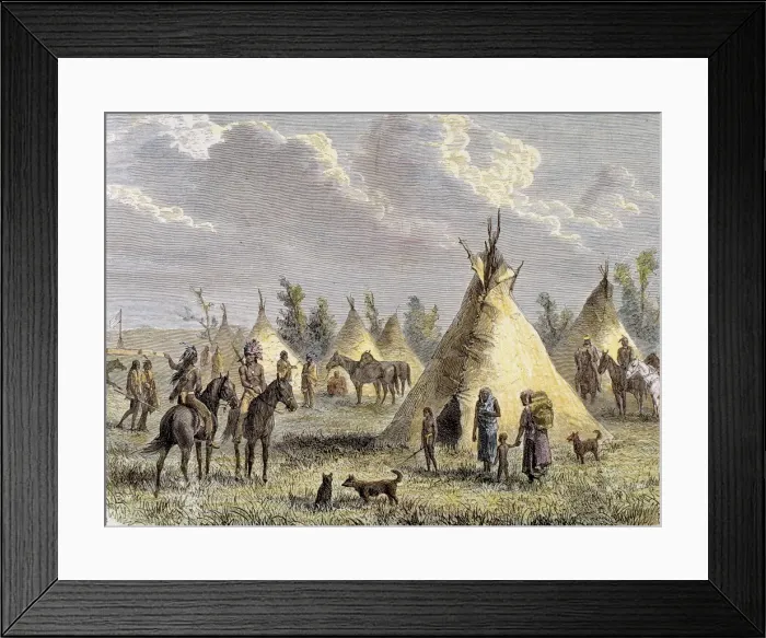Framed Print : Sioux Camp near Fort Laramie Framed Print : Sioux Camp near Fort Laramie